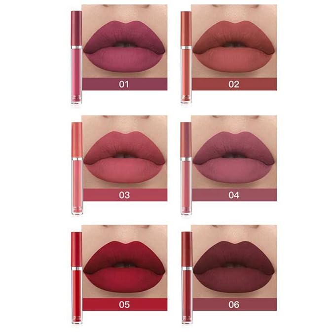 Matte Liquid Lipstick Set, Long Lasting Non-Stick Cup Long