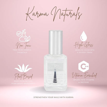 Karma Organic Triple 5 Base Coat; Non-Toxic Nail Treatment Vegan Cruelty-Free