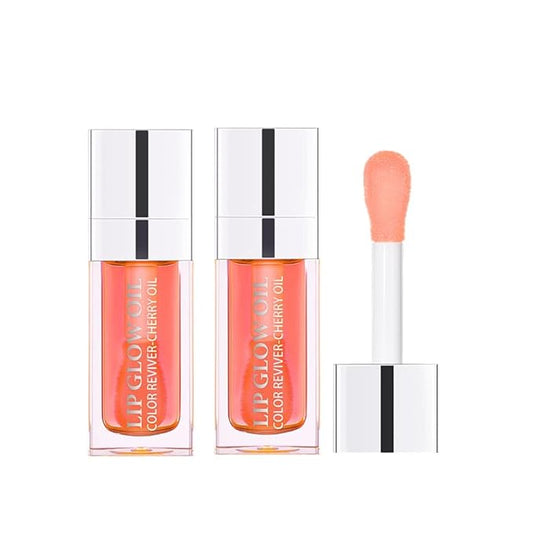 2 PCS Plumping Lip Oil,Hydrating Lip Gloss Oil,Long Plumping