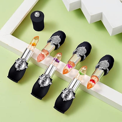 Color Changing Lipstick,Crystal Flower Lip Gloss, Color Changing Changing