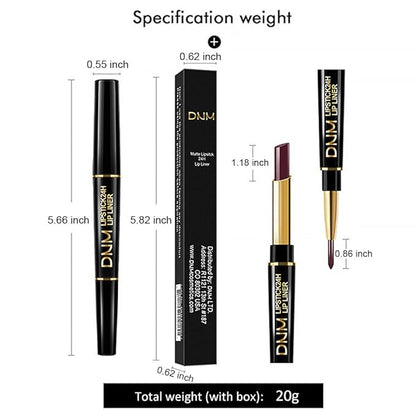 evpct 1Pcs Mauve Red Metallic Lip Liner and Lip