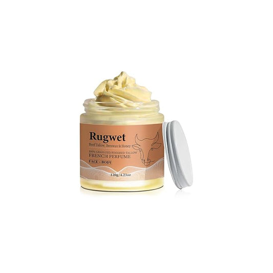 Orangic Beef Tallow for Skin and Face Care, Whipped Moisturizer for Sensitive Skin, 100% Grass Fed, Natural Body Lotion, French Perfume - 4.23 fl.oz