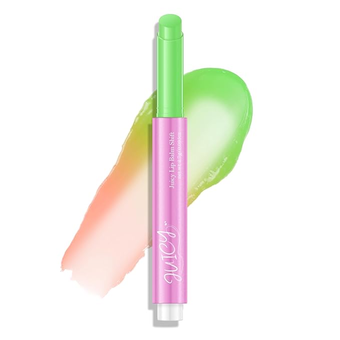 KYDA Juice Jelly Tinted Lip Balm, Glossy Color Changing Lipstick, Dewy Glow Lip Color, Click Packaging Moisturizing Lip Balm with Vitamin E, Kiwifruit