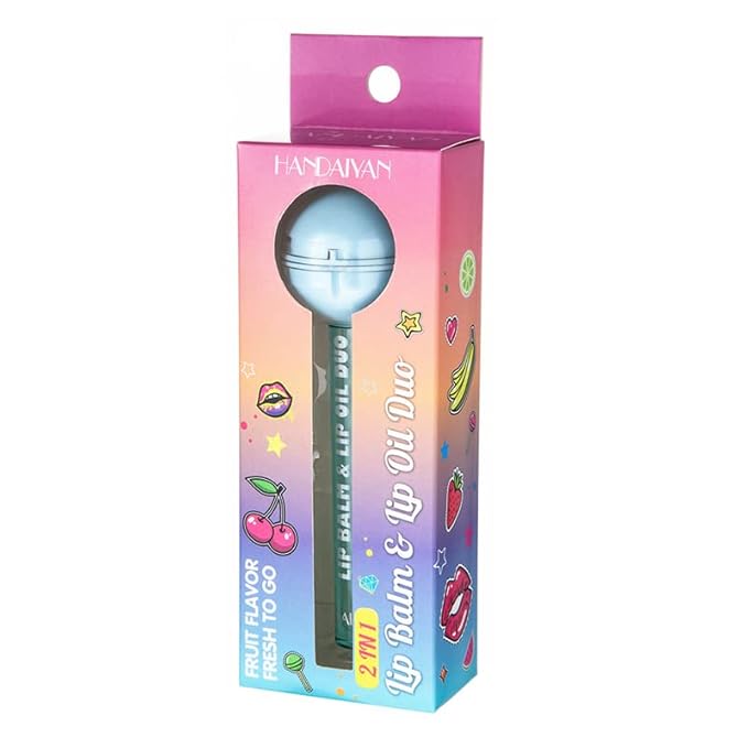 Tinted Lip Balm Lollipop Lip Gloss, (Green)