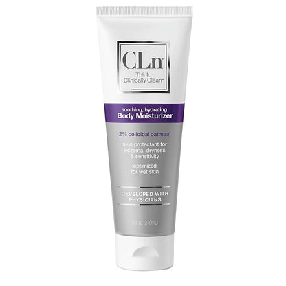 CLn® Body Moisturizer - A skin protectant delivering 2% Colloidal Oatmeal, Paraben-Free, Dye-Free & Fragrance-Free, 8 fl. oz.