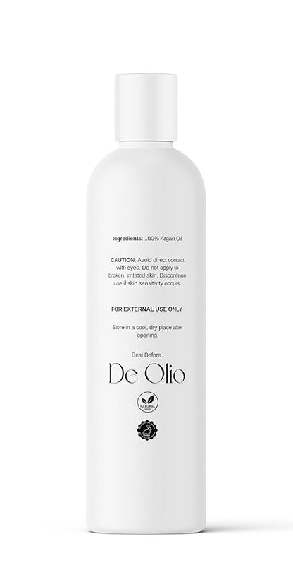 | Argan Oil of Morocco | 100% Pure & Natural Cold Pressed Argan Oil for Hair, Skin, Face | Refined Moroccan Hair Oil for Moisturizing & Strengthening | 8fl. oz. (237mL)