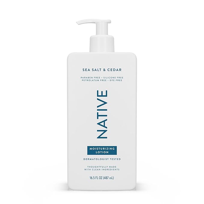 Native Body Lotion Contains Naturally Derived Plant-Based Moisturizers for Women and Men | Restores Dry Skin, Sea Salt & Cedar, 16.5 fl oz