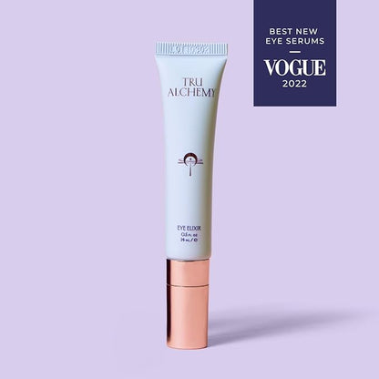 Tru Alchemy Eye Elixir Cooling Eye Treatment Cream - Dark Circle Eye Cream for Puffiness and Bags Under Eyes - Caffeine, Hyaluronic Acid, Vitamin C (2-Pack)