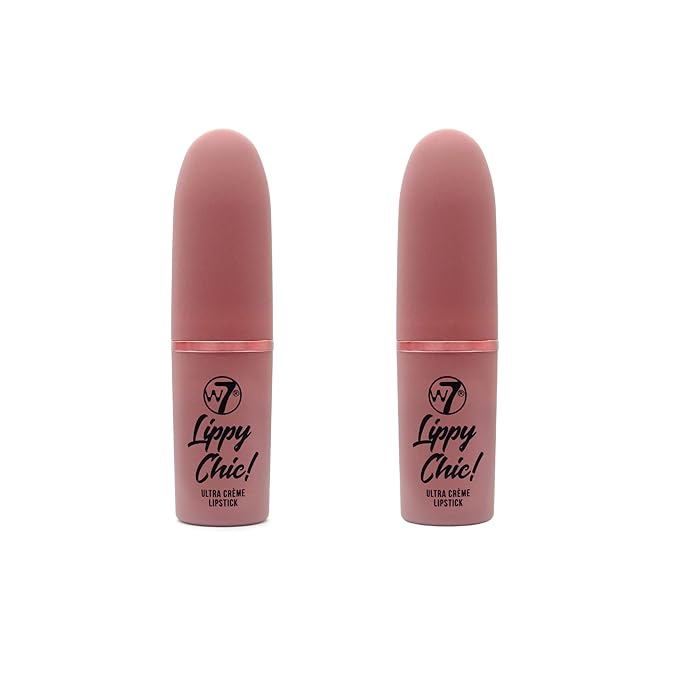 W7 Lippy Chic Ultra Creme Lipstick - 2Pcs Pigmented,