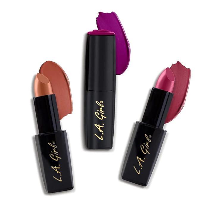 L.A. Girl Lip Attraction Lipstick, Hyped, 0.11 oz,GLC584 (Pack of 2)