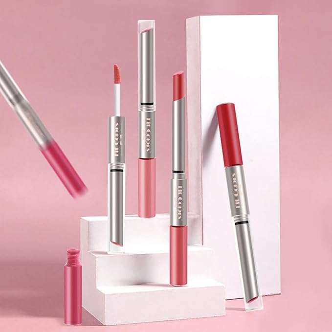 Matte Lipstick Lip Gloss Double-headed Nude Velvet Multicolor Gloss