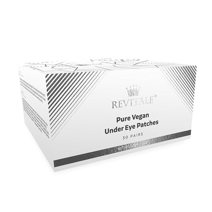 Pure Vegan Under Eye Patches, Helps Reduce Puffy Eyes & Dark Circles, Revitalise Dull Eye Masks - Nourishes, Renews, Soothes (Jar - 30 Pair)