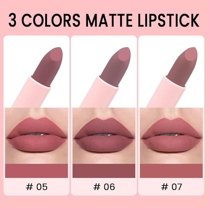 3Pcs Light Dark Purple Dark red Velvet Matte Light