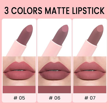 3Pcs Light Dark Purple Dark red Velvet Matte Light