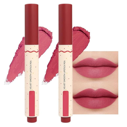 4 Colors Matt Nude Lipstick Lipliner Lip Crayons Pencils,Waterproof&Waterlasting,(5#6#)