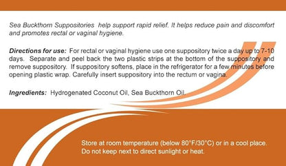 Sea Buckthorn Oil Suppositories 1 Pack