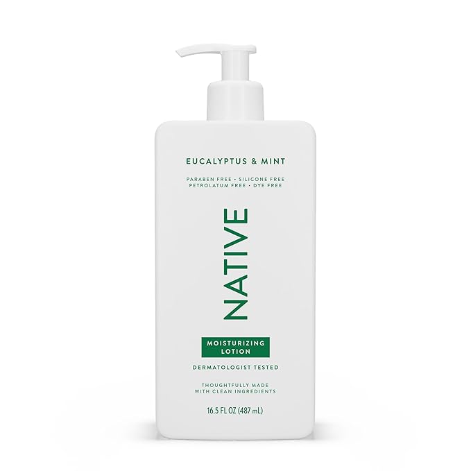 Native Body Lotion Contains Naturally Derived Plant-Based Moisturizers for Women and Men | Restores Dry Skin, Eucalyptus & Mint, 16.5 fl oz