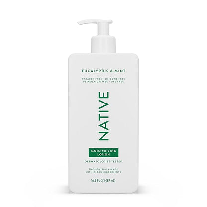 Native Body Lotion Contains Naturally Derived Plant-Based Moisturizers for Women and Men | Restores Dry Skin, Eucalyptus & Mint, 16.5 fl oz