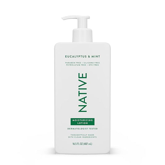 Native Body Lotion Contains Naturally Derived Plant-Based Moisturizers for Women and Men | Restores Dry Skin, Eucalyptus & Mint, 16.5 fl oz