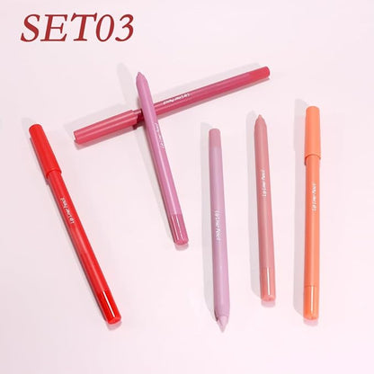 AMY'S DIARY 6 pcs Matte Red Lip Liner Long-Lasting