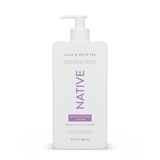 Native Body Lotion Contains Naturally Derived Plant-Based Moisturizers for Women and Men | Restores Dry Skin, Lilac & Rose, 16.5 fl oz