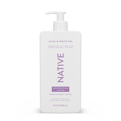 Native Body Lotion Contains Naturally Derived Plant-Based Moisturizers for Women and Men | Restores Dry Skin, Lilac & Rose, 16.5 fl oz
