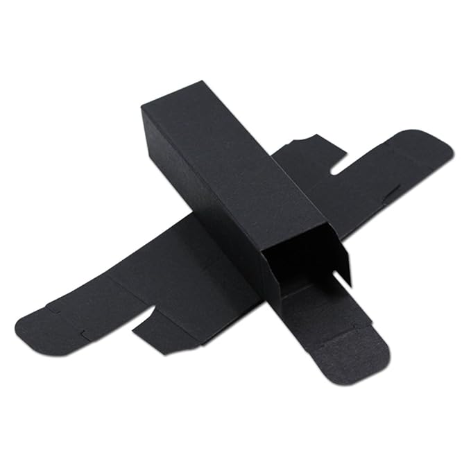 50 Pack Mini 0.78x0.78x3.34 inch Rectangle Black Boxes Rectangle