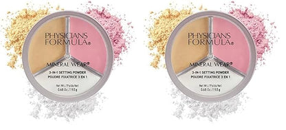 Physicians Formula Mineral Powder Wear 3-in-1 Setting Powder of 2)