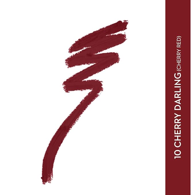 SUGAR Cosmetics Matte As Hell Crayon Lipstick10 Cherry Darling (Cherry Red) Highly pigmented, Creamy Texture, Long lasting Matte Finish