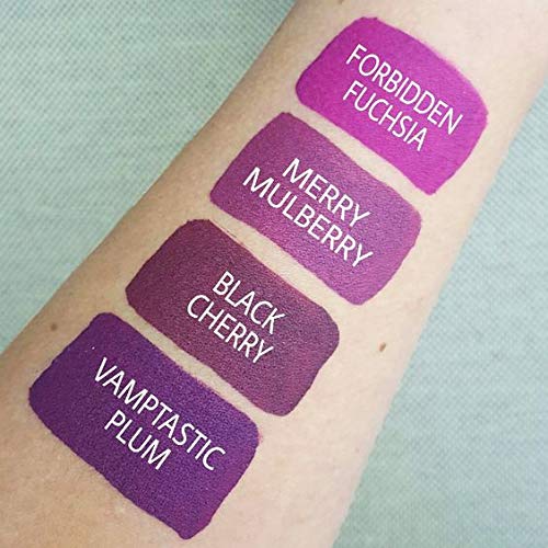 Aromi Violet Plum Liquid Lipstick, Dark Purple Lip Color, Vegan and Cruelty-free, Long-lasting and Smudge Proof Lipstick, Handmade (Vamptastic Plum)