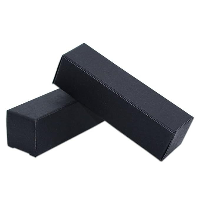 50 Pack Mini 0.78x0.78x3.34 inch Rectangle Black Boxes Rectangle