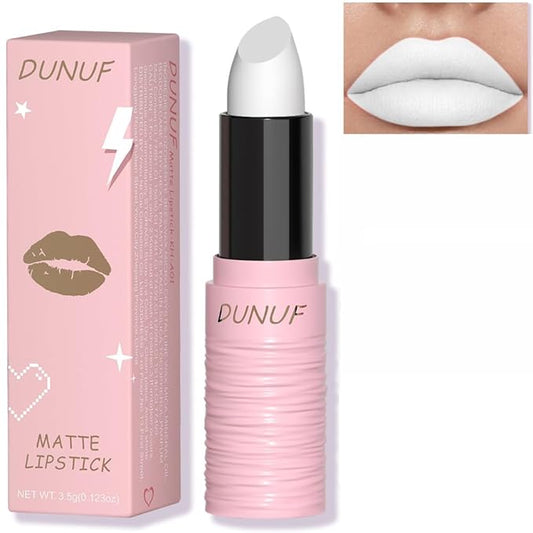 Matte Lipstick Festival White Lip Tint Gloss Face Painting Stick Silky High Pigment Smooth Velvet Waterproof White Black Green Blue Lip Gloss Halloween Daily Stain Lip Make Up Cosmetics (LC02)