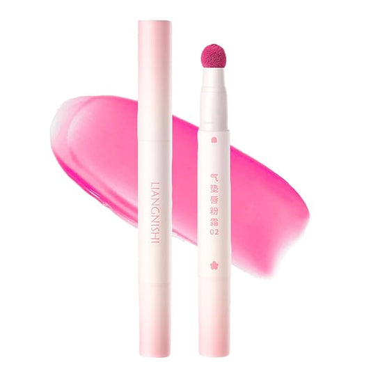 Matte Air Cushion Lipstick, Beauty Wand Lip Cream, Lip Glaze Korean Lipcolor Tinted Lip Gloss, Non-stick cup, Quick-drying, Cheeky Finish (02 Spicy Girl)