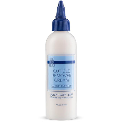 Blue Cross Cuticle Remover Cream for Dry Damaged Cuticles, Moisturizing Cuticle Softener for Nails, Professional Nail Care for Dry Manicures, Brittle Hang Nails, Made in USA, 4oz