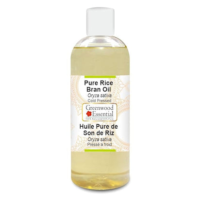 Pure Rice Bran Oil (Oryza Sativa) Cold Pressed 200ml (6.76 oz)