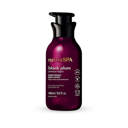 Nativa SPA by O Boticário, Black Plum Moisturizing Body Lotion, Long-Lasting Hydration and Lightweight, Fragranced Moisturizer, 13.5 Ounce