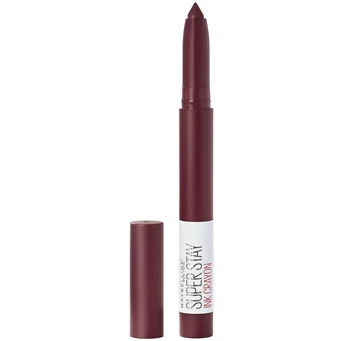 Maybelline Lipstick, Superstay Matte Ink Crayon Longlasting Red Purple Lipstick with Precision Applicator 65 Settle For More