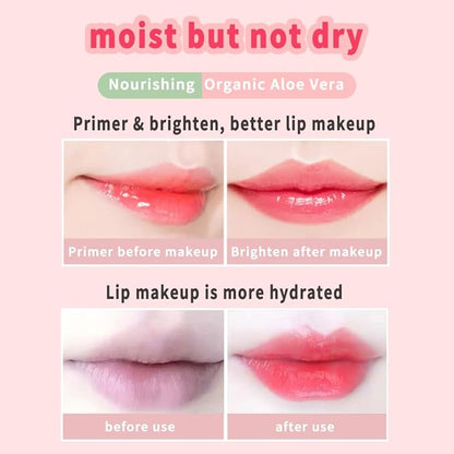 Aloe Vera Lipstick, Magic Temperature PH Color Changing Moisturizing Lipstick, Tinted Lip Balm, Lip Tint, Lip Makeup, Glossier Lip Balm, Natural Lasting Moisturizing Lipstick (3PCS)
