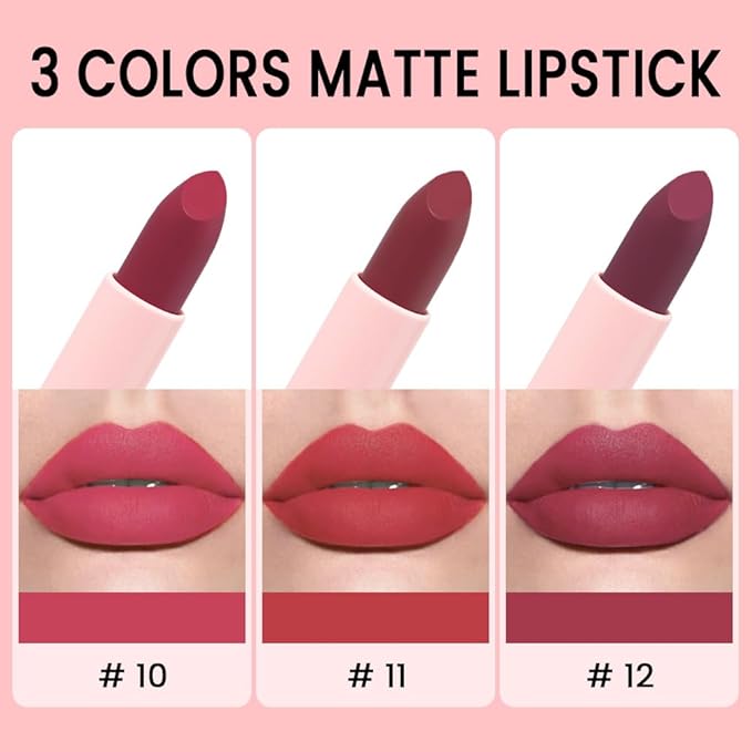 3Pcs Bright Red Wine Red Dark Red Velvet Bright