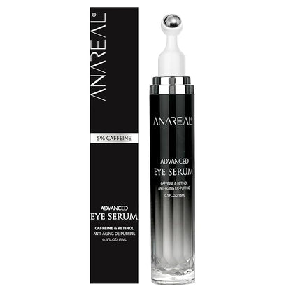 Eye Bags Treatment for Men: Eye Cream for Dark Circles, Caffeine Eye Cream, Eye Roller for Puffy Eyes, Puffy Eyes Treatment