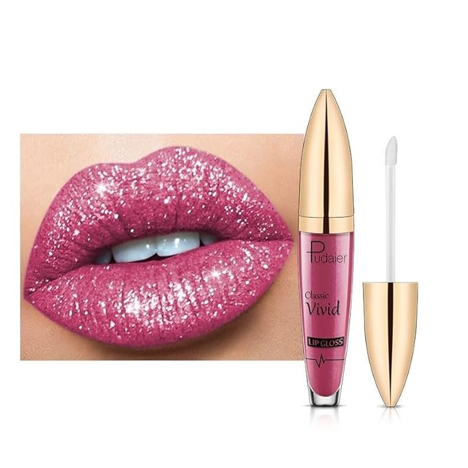 Popular Pudayier matte pearl lip gloss non-stick cup lip glaze coloring liquid lipstick lip honey (06)