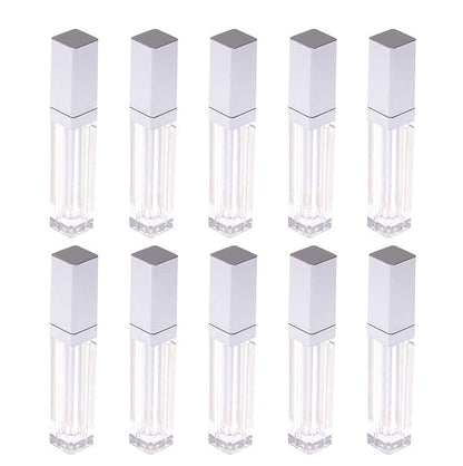 10 Pcs 7.5ml Plastic Square Clear Lip Gloss 7.5ml