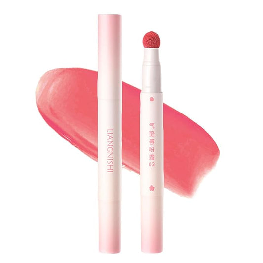 Matte Air Cushion Lipstick, Beauty Wand Lip Cream, Lip Glaze Korean Lipcolor Tinted Lip Gloss, Non-stick cup, Quick-drying, Cheeky Finish (03 Pomegranate)