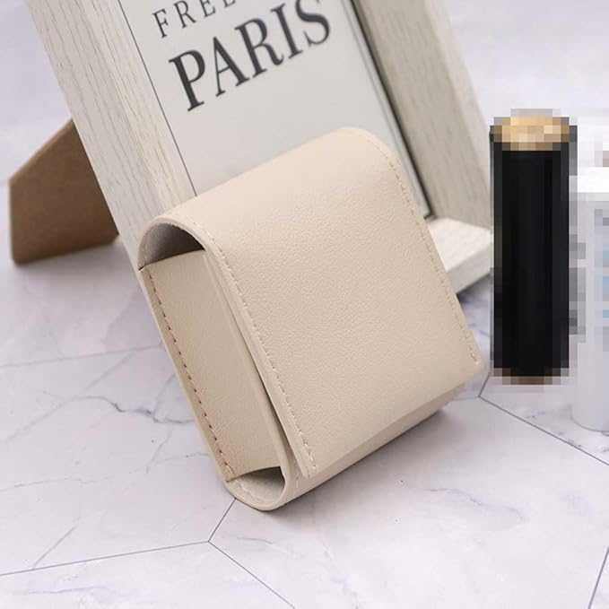 Teensery Leather Lipstick Case Portable Lip Gloss Bag Gloss