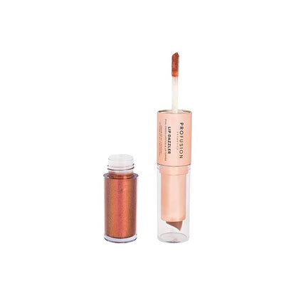Profusion Cosmetics Lip Dazzlers Lipstick, Get Attractive Lips with Glamour Shine Dual Ended Lip Dazzler, Make Your Lips Pop With Shimmer Matte Makeup Tools (Radiant Sparkle)