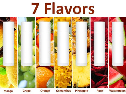 210 Pack Lip Balm Unlabeled, Natural Lip Balm Bulk Blank Tube, Personalized Lip Balms for Party Favors Adults and Bridal Shower Favors or Baby Shower Gifts-7 Flavors