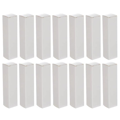 EXCEART Lipstick Pack Box 50 Pcs Lip Gloss Tubes Kraft Paper Packaging Boxes Lipstick Storage Boxes Lip Balm Wrapping Box (White) Paper Essential Oil Box