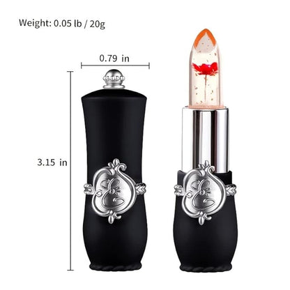 Color Changing Lipstick,Crystal Flower Lip Gloss, Color Changing Changing