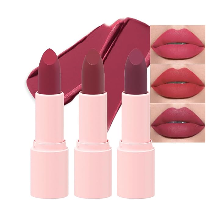 3Pcs Bright Red Wine Red Dark Red Velvet Bright