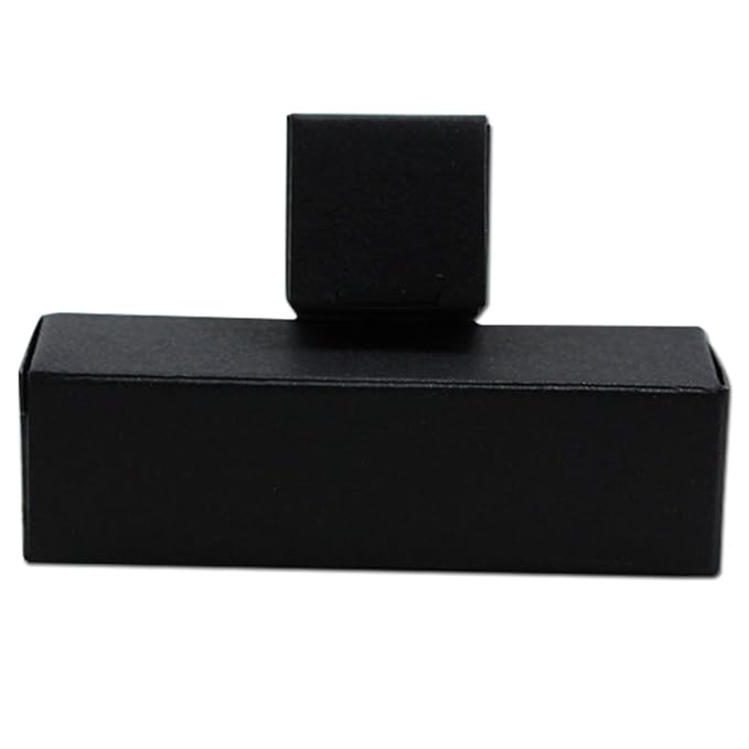 50 Pack Mini 0.78x0.78x3.34 inch Rectangle Black Boxes Rectangle